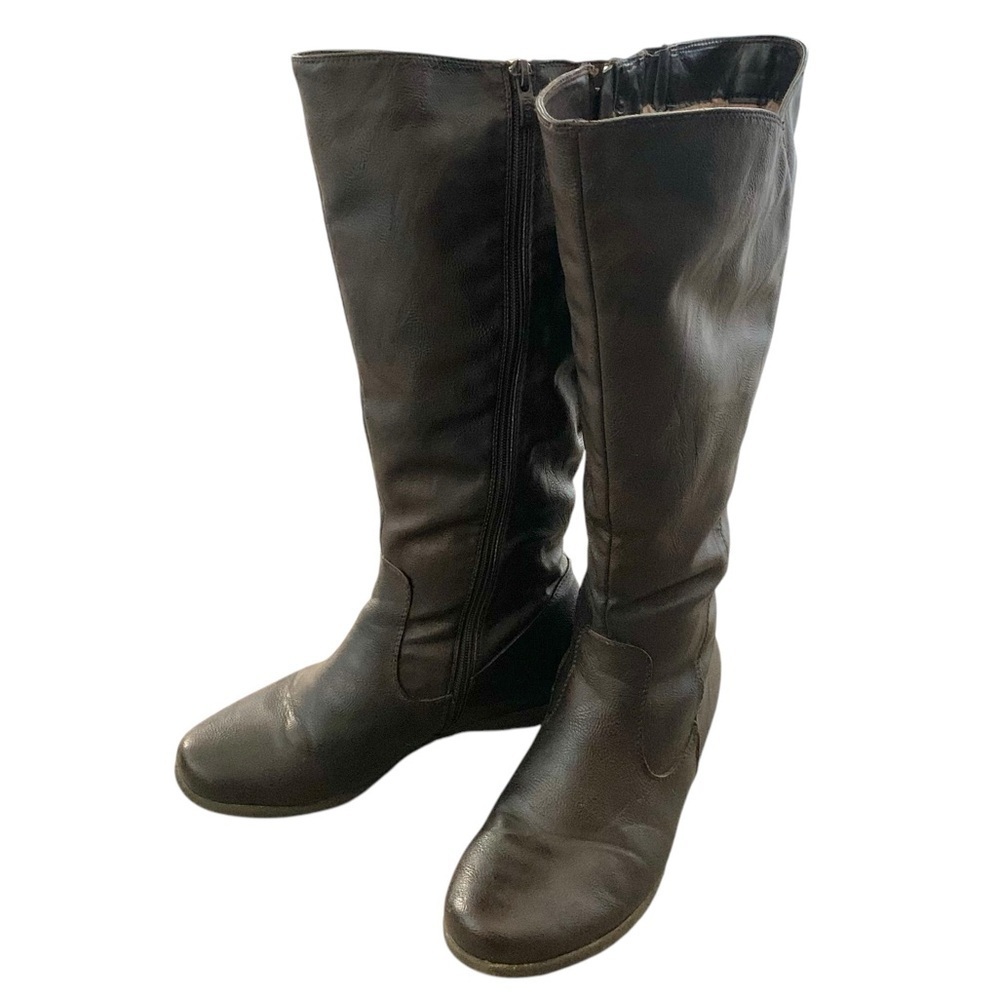 Kozi by Vangelo 7.5-8 dark chocolate brown insulated up to knee high boots​​​